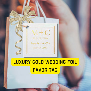 Luxury Gold Wedding Geschenkanhänger