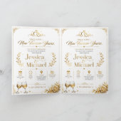 Luxury Gold Wedding Invitation Elegant Romantic  Karte (Innenseite)