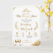 Luxury Gold Wedding Invitation Elegant Romantic  Karte (Gelbe Blume)