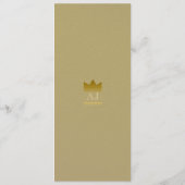 Luxury Gold Wedding Menükarte (Rückseite)