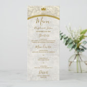 Luxury Gold Wedding Menükarte (Stehend Vorderseite)
