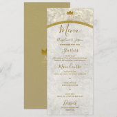 Luxury Gold Wedding Menükarte (Vorne/Hinten)