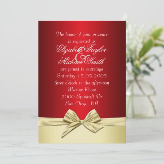 Luxury Gold Weihnachtsfeier Hochzeitsempfang Einladung (Stehend Vorderseite)