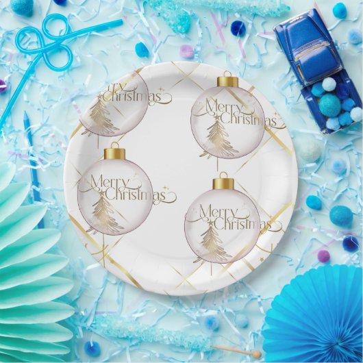 Luxury Gold Weihnachtspapierplatte Pappteller (Party)