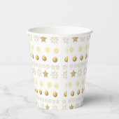 Luxury Gold & White Christmas Pappbecher (Rechts)