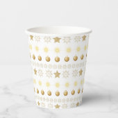 Luxury Gold & White Christmas Pappbecher (Vorderseite)