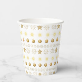 Luxury Gold & White Christmas Pappbecher