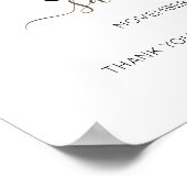 Luxury Gold White Glitzer Confetti Wedding Willkom Poster (Ecke)