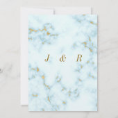 Luxury Gold White Marble Rings Hochzeitsfeiern Ein (Rückseite)