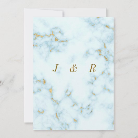 Luxury Gold White Marble Rings Hochzeitsfeiern Ein (Rückseite)