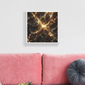 Luxury Golden Cosmic Network - Abstract Galaxy Neu Leinwanddruck (Insitu (Wohnzimmer))