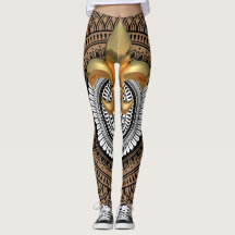 Luxury Golden Fleur-de-Lis Mandala Black Pattern