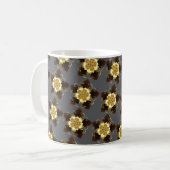 Luxury Golden Floral Mandala Ornamental Design Kaffeetasse (Vorderseite Links)