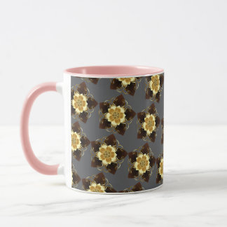 Luxury Golden Floral Mandala Ornamental Design Tasse