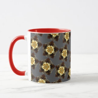 Luxury Golden Floral Mandala Ornamental Design Tasse