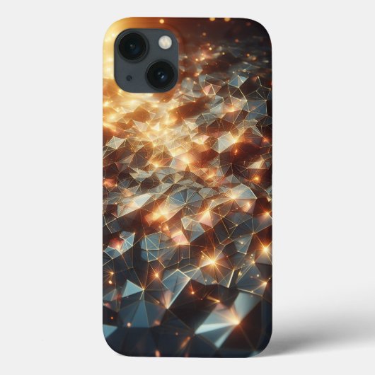 Luxury Golden Geometric Phone Case - Glowing Low (Rückseite)
