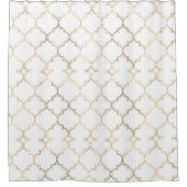Luxury Golden Islamic Geometric Pattern Motifs Duschvorhang (Vorderseite)