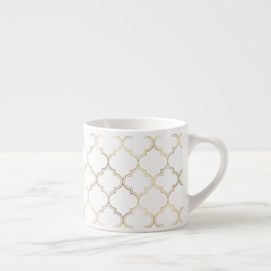 Luxury Golden Islamic Geometric Pattern Motifs Espressotasse (Rechts)