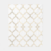 Luxury Golden Islamic Geometric Pattern Motifs Fleecedecke (Vorderseite)