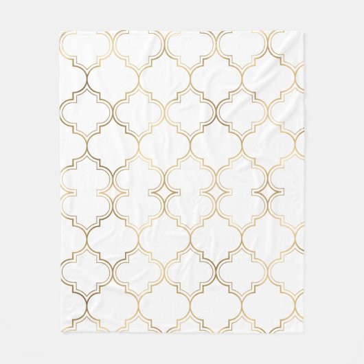 Luxury Golden Islamic Geometric Pattern Motifs Fleecedecke (Vorderseite)
