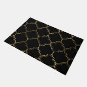 Luxury Golden Islamic Geometric Pattern Motifs Fußmatte (Schrägansicht)