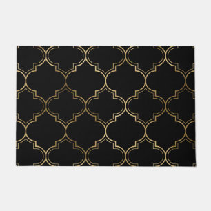 Luxury Golden Islamic Geometric Pattern Motifs Fußmatte