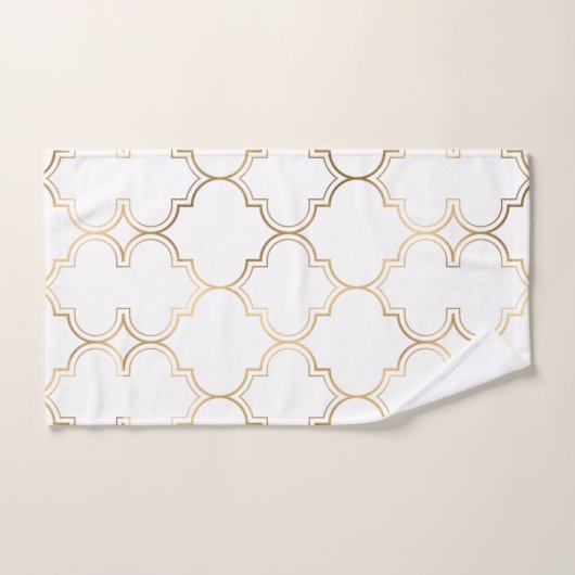 Luxury Golden Islamic Geometric Pattern Motifs Handtuch (Handtuch)