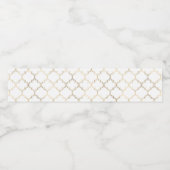 Luxury Golden Islamic Geometric Pattern Motifs Wasserflaschenetikett (Einzelnes Label)