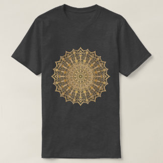 Luxury Golden Mandala Symbol T - Shirt. T-Shirt