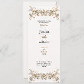 luxury golden palace wedding invitation einladung (Vorne/Hinten)