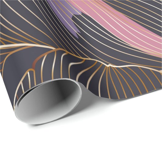 Luxury golden seamless floral background with trop geschenkpapier (Rolleneckpunkt)