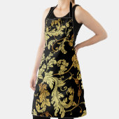 Luxury golden seamless pattern. Floral backgroundp Schürze (InSitu)