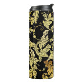 Luxury golden seamless pattern. Floral backgroundp Thermosbecher (Nach links gedreht)
