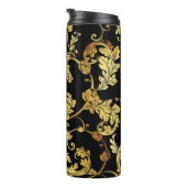Luxury golden seamless pattern. Floral backgroundp Thermosbecher (Nach rechts gedreht)