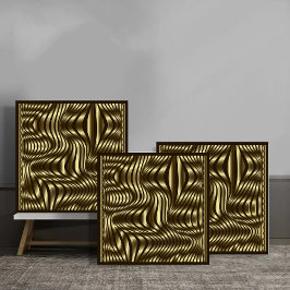 Luxury Golden Wave gold stripes Fliese