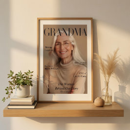 Luxury Grandma Magazine Cover Photo Gift Poster