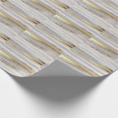 Luxury Gray Gold Aquarell Textur Geschenkpapier (Ecke)