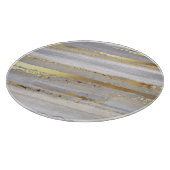 Luxury Gray Gold Aquarell Textur Schneidebrett (Ecke)