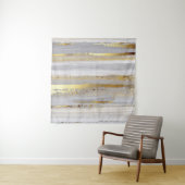 Luxury Gray Gold Aquarell Textur Wandteppich (Beispiel)