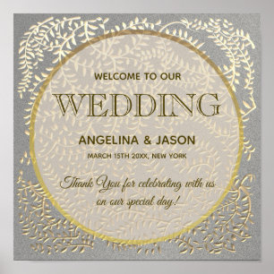 Luxury Gray Wedding Poster