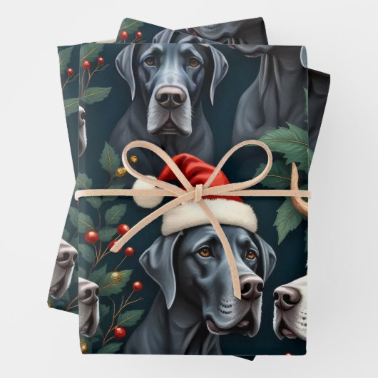 Luxury Great Dane wrapping paper Geschenkpapier Set (Beispiel)