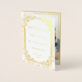 Luxury Great Gatsby Art Deco Wedding Save the Date Folienkarte (Vorderseite)