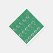 Luxury Green and Gold Bauble Christmas Serviette (Ecke)