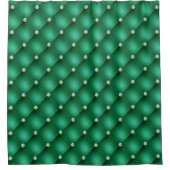 Luxury Green Diamond Tufvtern Muster Duschvorhang (Vorderseite)