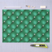 Luxury Green Diamond Tufvtern Muster Seidenpapier (Handwerk)