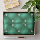 Luxury Green Diamond Tufvtern Muster Seidenpapier (Geschenk)