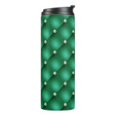 Luxury Green Diamond Tufvtern Muster Thermosbecher (Nach links gedreht)