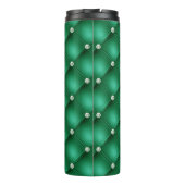 Luxury Green Diamond Tufvtern Muster Thermosbecher (Rückseite)