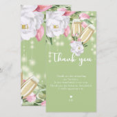 Luxury Green Floral 30. Geburtstag Dankeskarte (Vorne/Hinten)