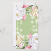 Luxury Green Floral 30. Geburtstag Dankeskarte (Rückseite)